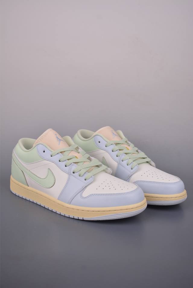 Air Jordan 1 Low Blue/Green Patchwork Sneakers DDD AJ1 Low-Top Casual Sneakers,