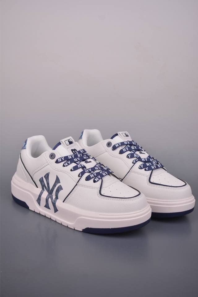 Mlb Chunky Liner Denim Monogram Bl DDD New York Yankees Trendy Thick-Soled Sneak