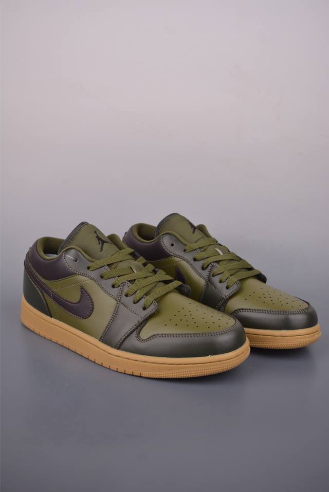 Air Jordan 1 Low Dark Green DDD AJ1 Low-top Casual Sneakers, Synchronized with O
