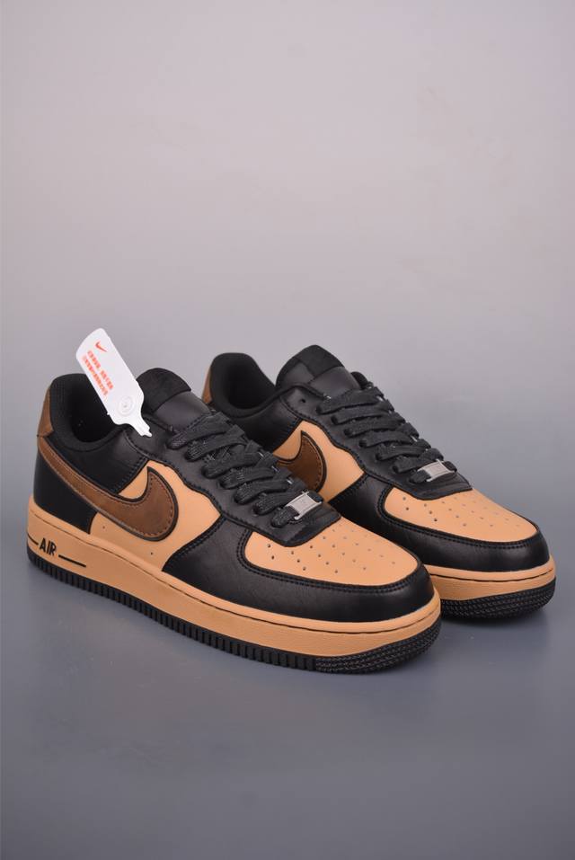 Nike Air Force 1 Low Black/Brown DDD Authentic Air Force 1 silhouette made with