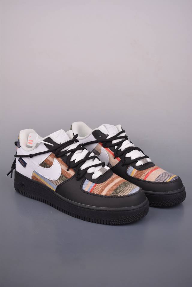 Nike Air Force 1 Low, Shadow Black, Adjustable Strap, Original Last and Cardboar