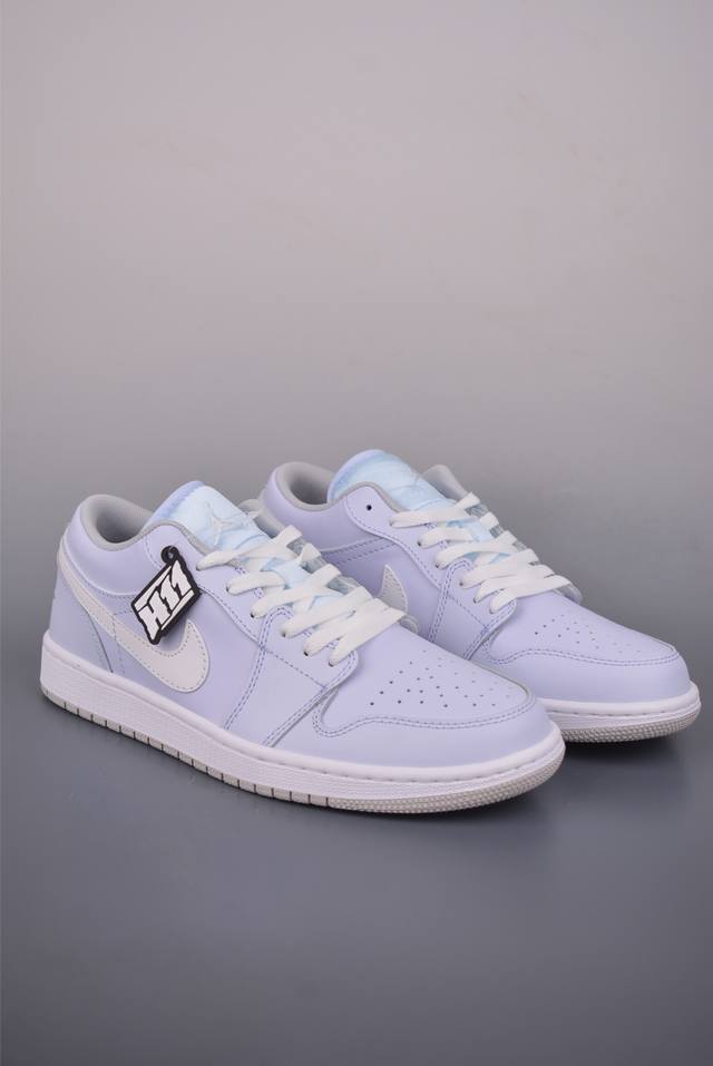 Air Jordan 1 Low Grey/White DDD AJ1 Low-Top Casual Sneakers, Synchronized with O