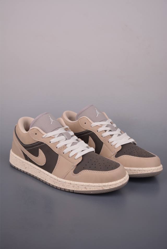 Air Jordan 1 Low Beige Brown DDD AJ1 Low-top Casual Sneakers, Synchronized with