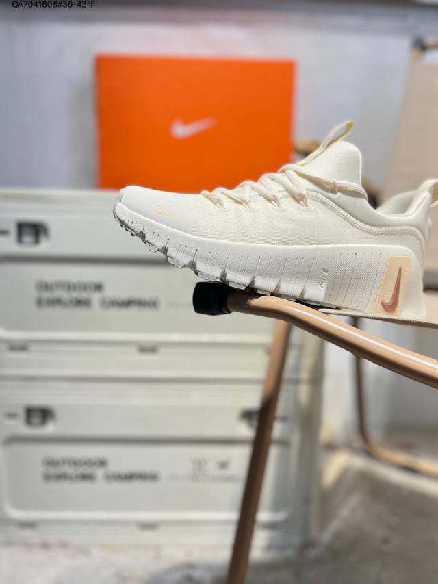 Nike Free Metcon 6 Mesh Shoes DDD Round Toe Lace-up Shock Absorbing Anti-slip Lo