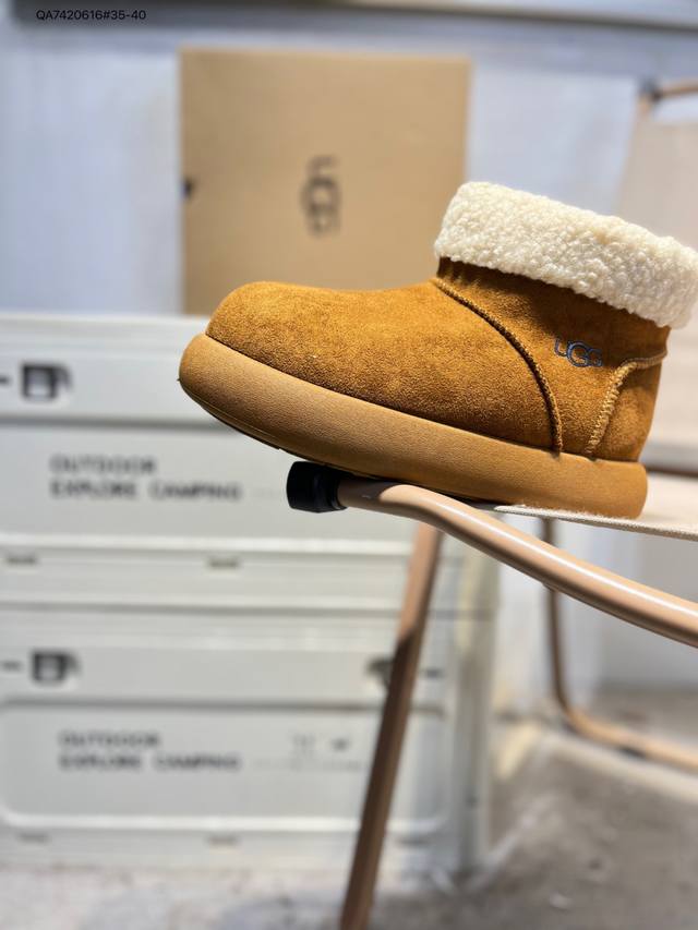 Ugg Snow Boots Waterproof Suede Leather Upper Ugg W Neuel Series Autumn/Winter N