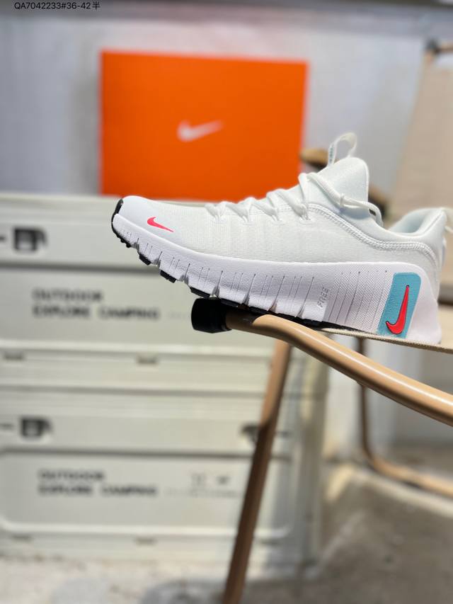 Nike Free Metcon 6 Nike Mesh Round Toe Lace-up Shock Absorbing Anti-slip Low-top