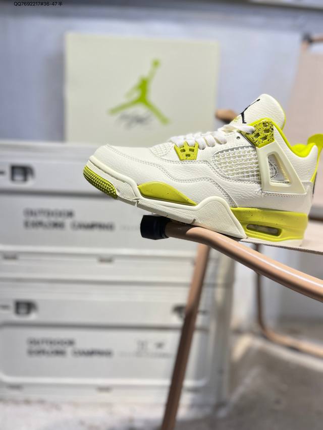 Air Jordan 4 Retro Black Military Blue Michael Jordan AJ4 Mid-Top Retro Casual S