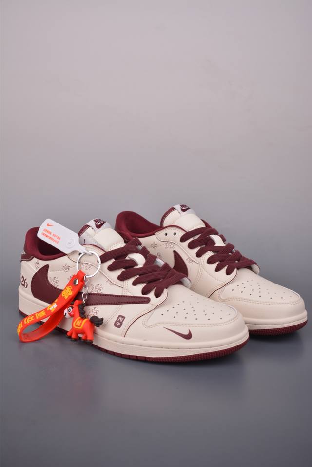 Fragment X Travis Scott X Year of the Horse Limited Edition Air Jordan 1 Low Thr