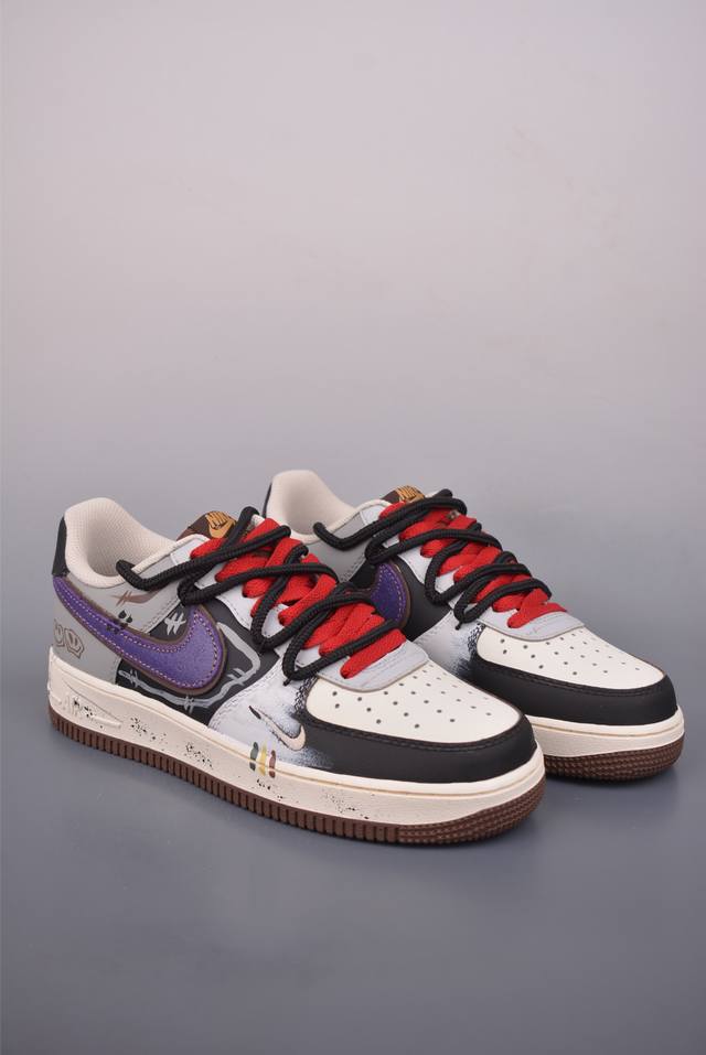 Nike Air Force 1 Low, Deconstructed with Graffiti and Straps, Original Last and