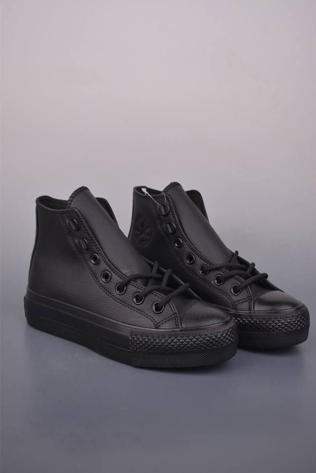 Converse Chuck All Star Lift DDD Official Converse Thick-Soled Waterproof Leathe