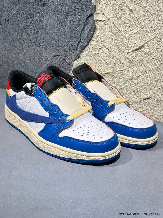 Travis Scott X Fragment Design X Air Jordan AJ1 Low Og Sp Tri-brand collaboratio