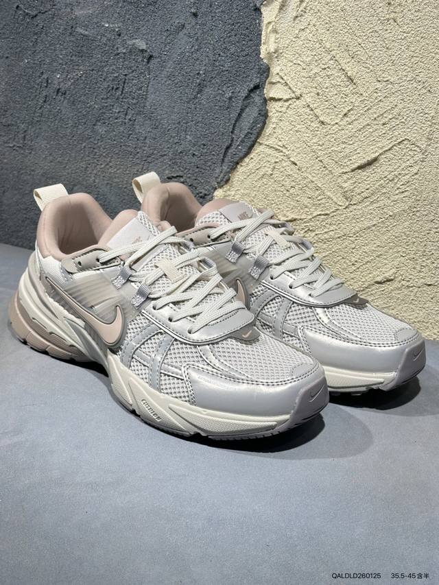 Nike V2K Runtekk Grey/White DDD Shock Absorbing, Anti-Slip Retro Low-Top Running