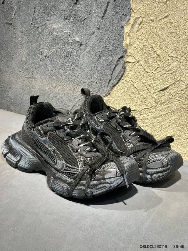 Balenciaga 3XL 10th Generation "Black and White Distressed" DDD Product Number: