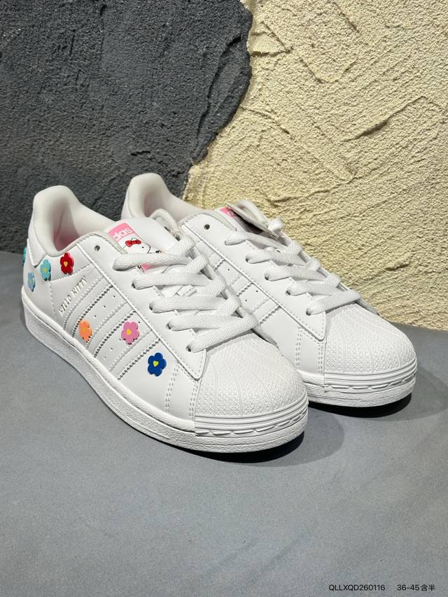 New Arrival Real Shots DDD Hello Kitty X Adidas Originals Superstar Versatile Co