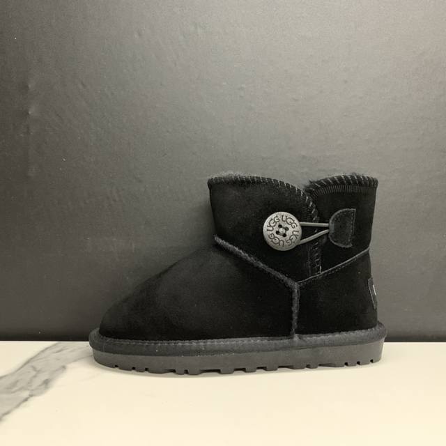 Ugg Peach Wood Buckle Children's Snow Boots DDD Size: 21-35 DDD Inner lining: ar