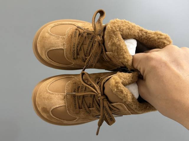 Fleece-lined NB Kapi Bala Zipper Mid-top Children's Warm Casual Shoes DDD Size: