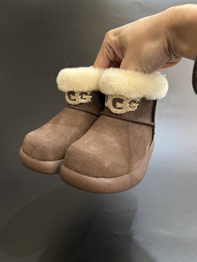 Ugg New Little Potato Wool Plush Children's Snow Boots 26-37 DDD Made of deerski