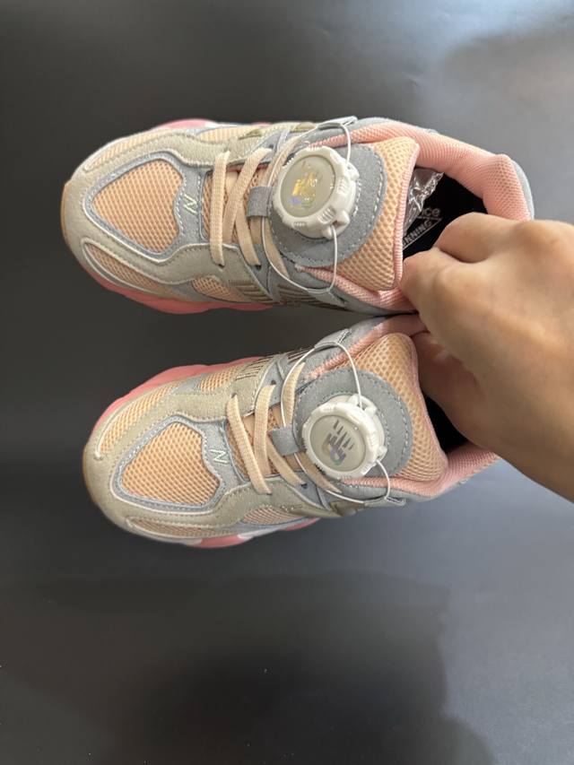 Overseas Version Nb New 9060 Buckle Children's Sports Shoes DDD Size: 24-37 DDD