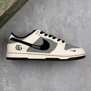 Local Core Private Nike Sb Dunk Low Gucci Joint--- Creamy White Gray And Black P