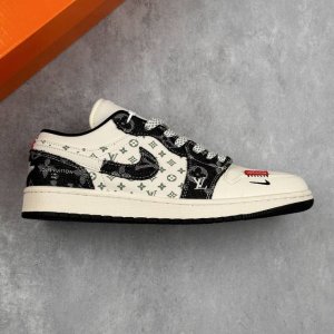 Local Core Private Air Jordan 1 Low Aj Joe 1 Lv Joint Black Broken Hook High-End