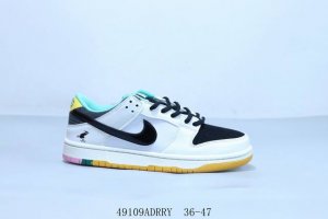 Nike Sb Dunk Low Pro Retro Low-Top Casual Sports Skateboard Shoes Gray, White An