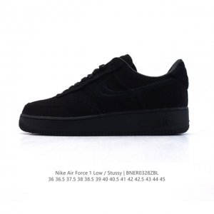 200 Stussy X Nike Air Force 1 '07 Cz9084-001 36 36.5 37.5 38 38.