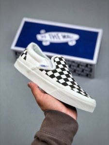 Vans Slip-On Og Classic Lx Premium Line Checkered One-Step Casual Skate Shoes Si