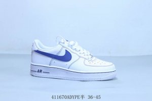 Nike Air Force 1 Af1 Nike Low-Top Air Force One Casual Sneakers White And Blue I
