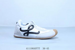 Loewe Ballet Runner 2.0 Calfskin Round Toe Lace-Up Low-Top Waffle Series Lifesty