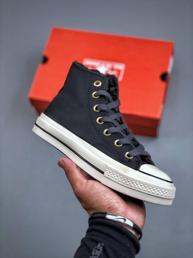 New winter gold buckle leather and fur shipping Converse Chuck 1970S fur style