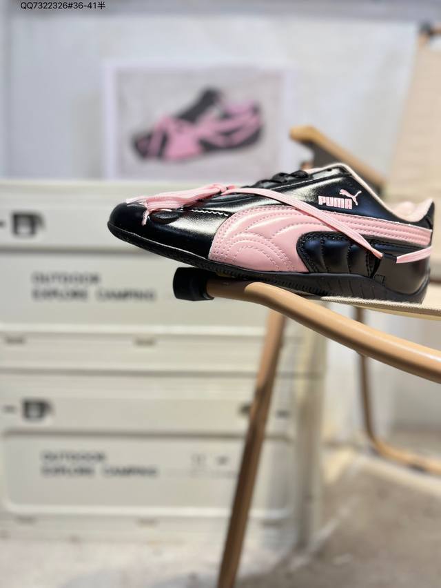 The Rose x Puma Speedcat collaboration features a racing-inspired, double-lace,