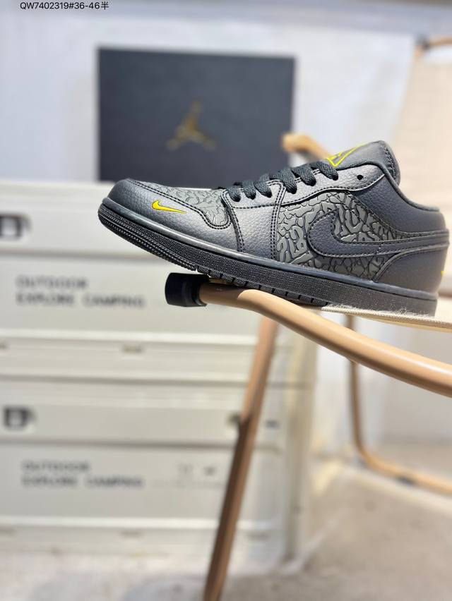 Company-grade top-grain leather Jordan Air Jordan 1 Low Aj1 low-top series bask